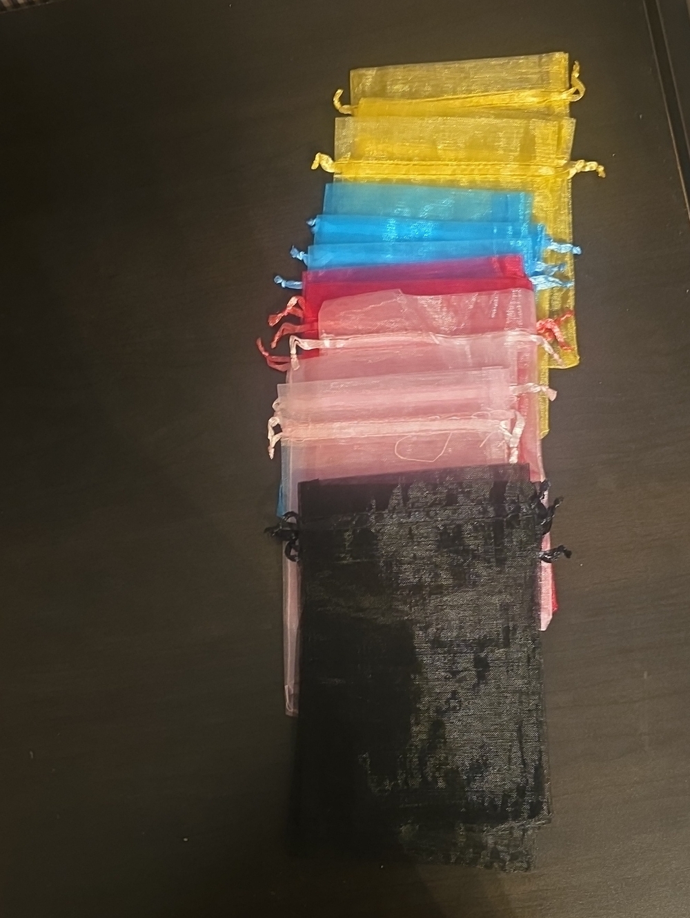 Assorted Organza Drawstring Gift Bags - Multi Color Pack